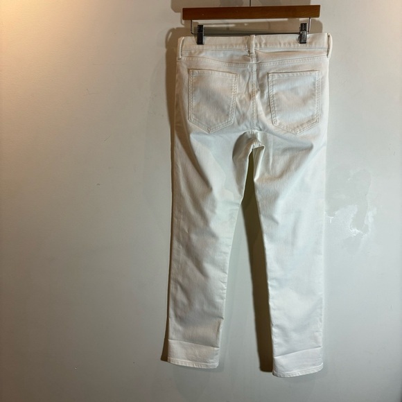 BANANA REPUBLIC Sz 29 Slim Straight Leg White Denim Jeans - Picture 7 of 8